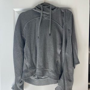 Lululemon SOLD OUT Grey Rib Sweatshirt + Shorts